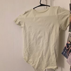 Cream Short Sleeve Bodysuit